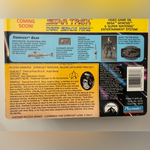 1994 Star Trek The Next Generation Hugh Borg Action Figure by Playmates - Picture 10 of 13